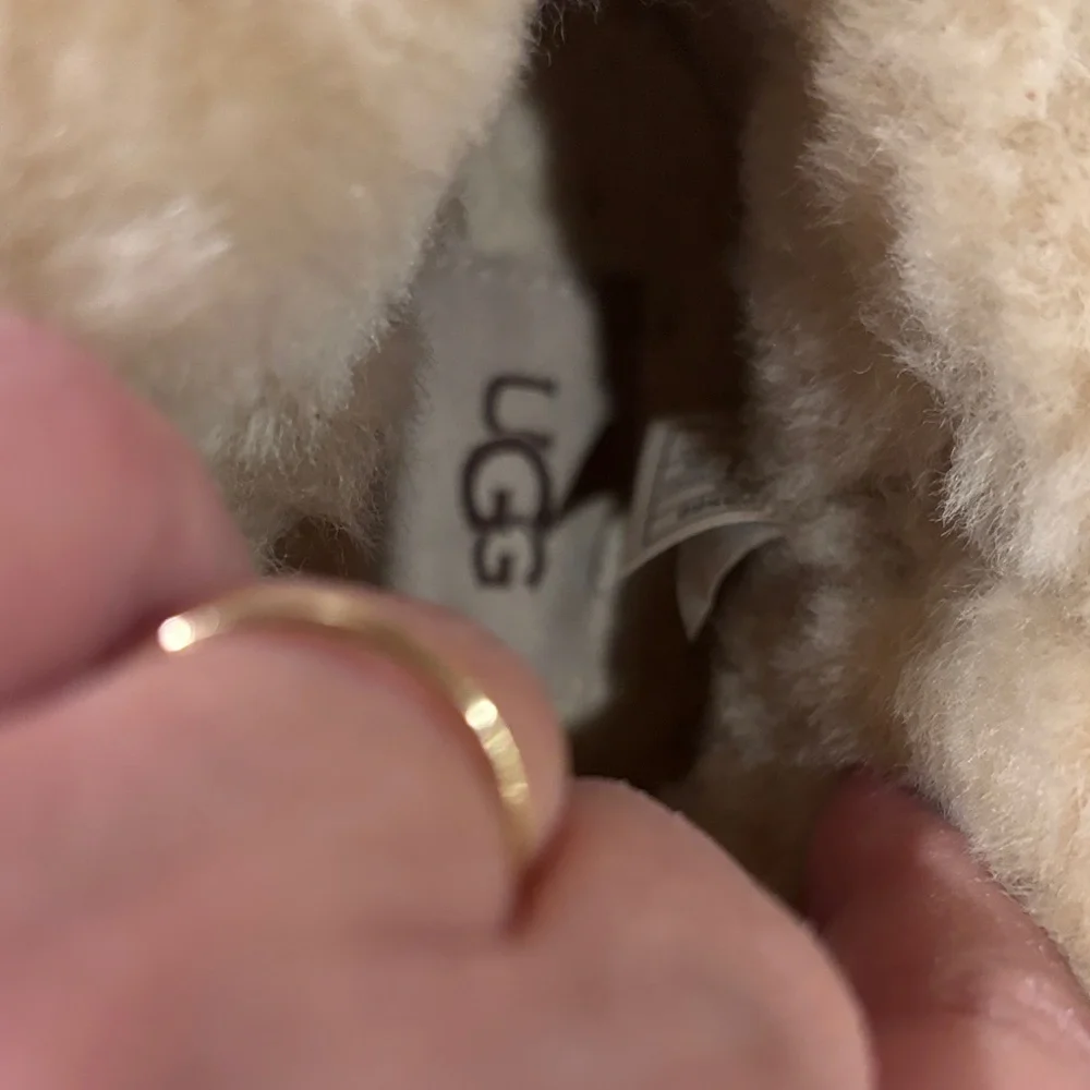 UGG Chestnut Suede Fur-Lined Ankle Boots with Buckle - Picture 13 of 16